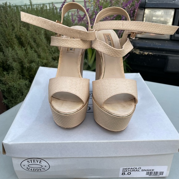 STEVE MADDEN Depaolo Platform Heels women’s size 8 - Picture 2 of 6